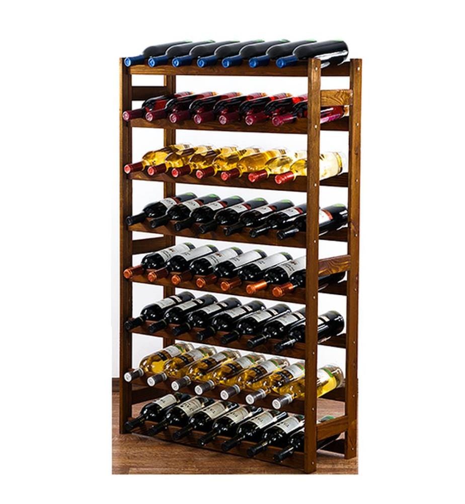 Casier à vin pour 56 bouteilles, huilé marron
