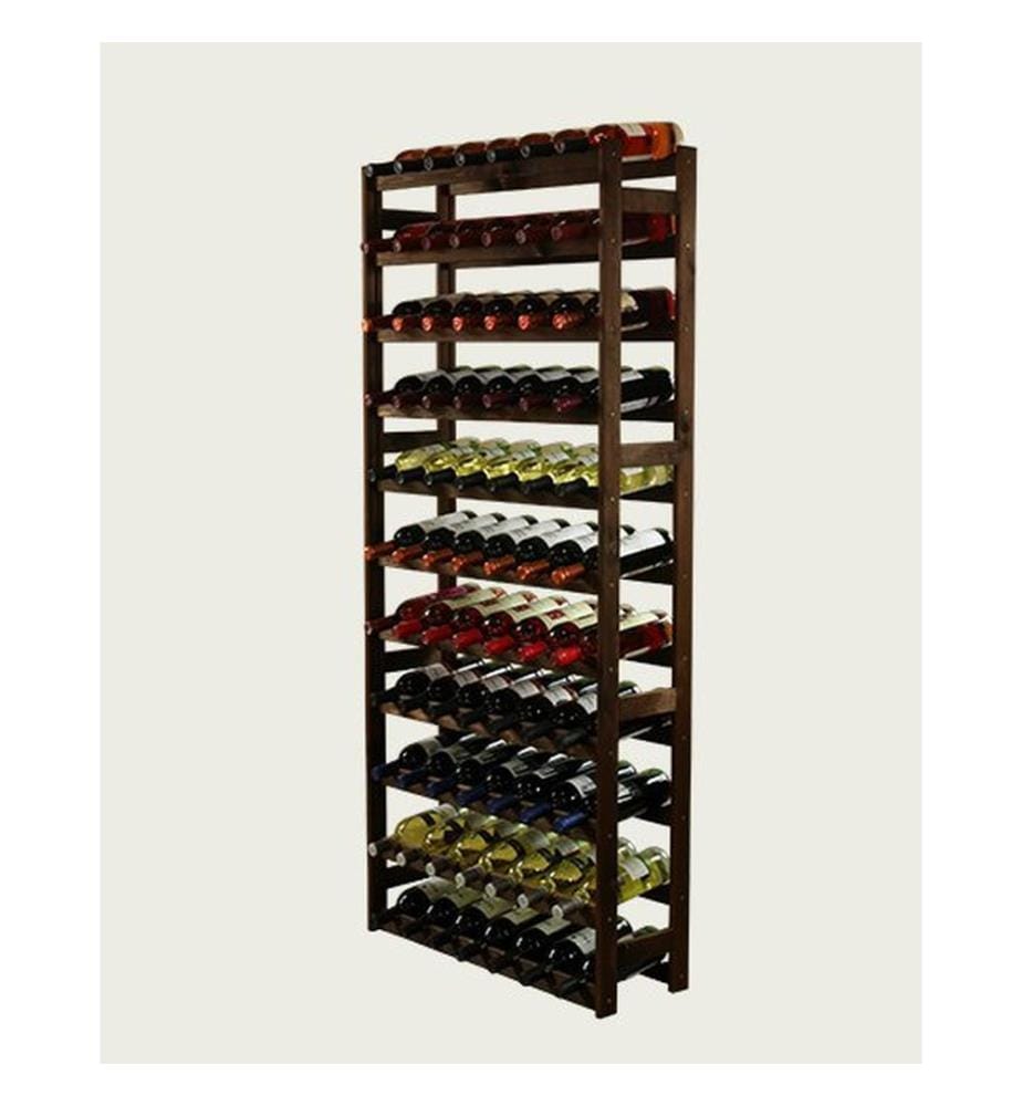 Casier à vin pour 77 bouteilles, huilé, marron