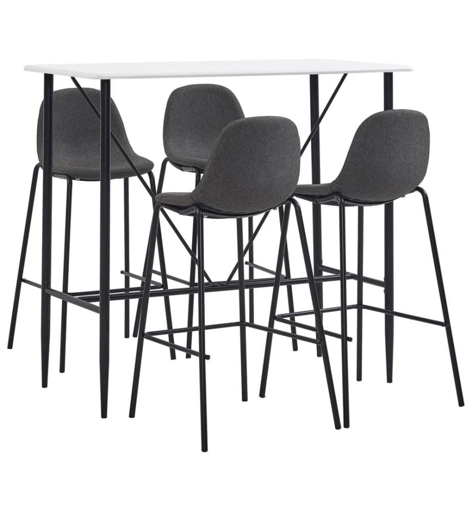 Ensemble de bar 5 pcs Tissu Gris foncé