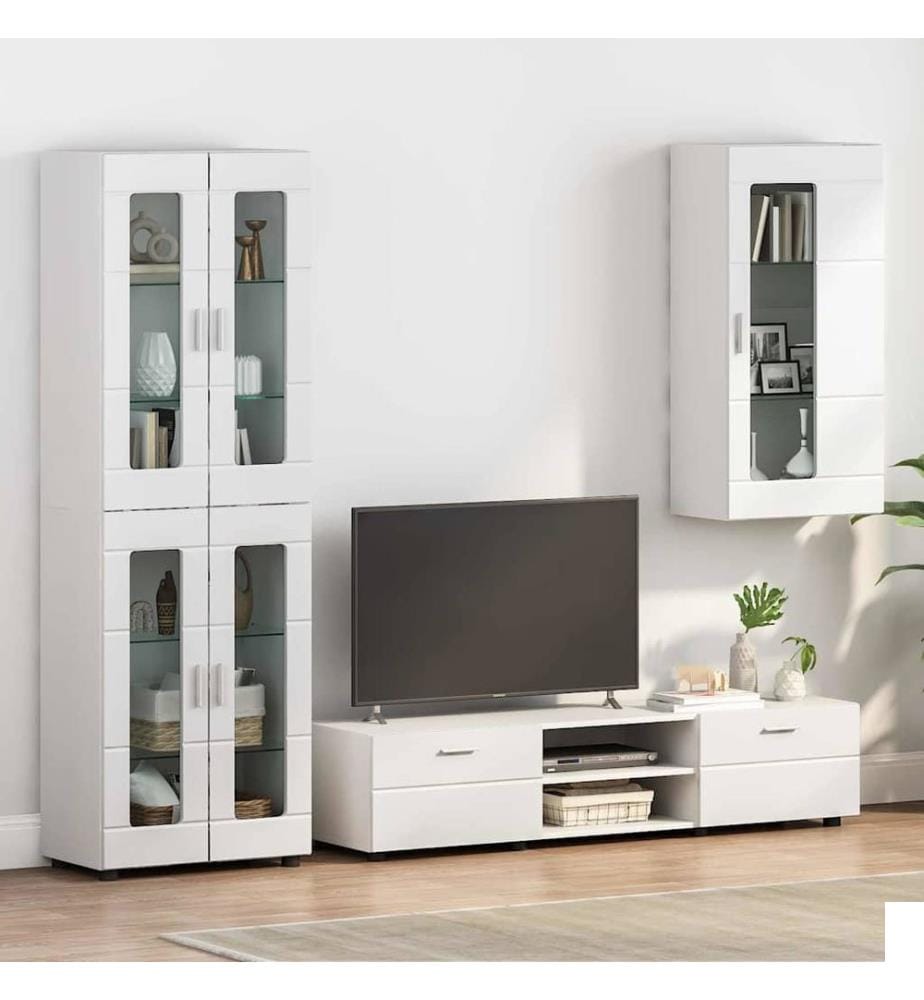 Cabinet en Bois Blanc 50 x 29 x 100 cm Bois d'ingénierie