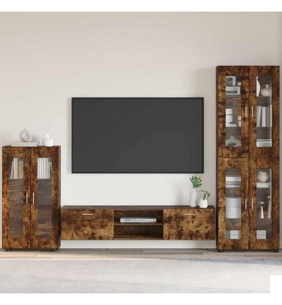 Buffet FLORIN Chêne fumé 55,5 x 29 x 100 cm Bois d'ingénierie