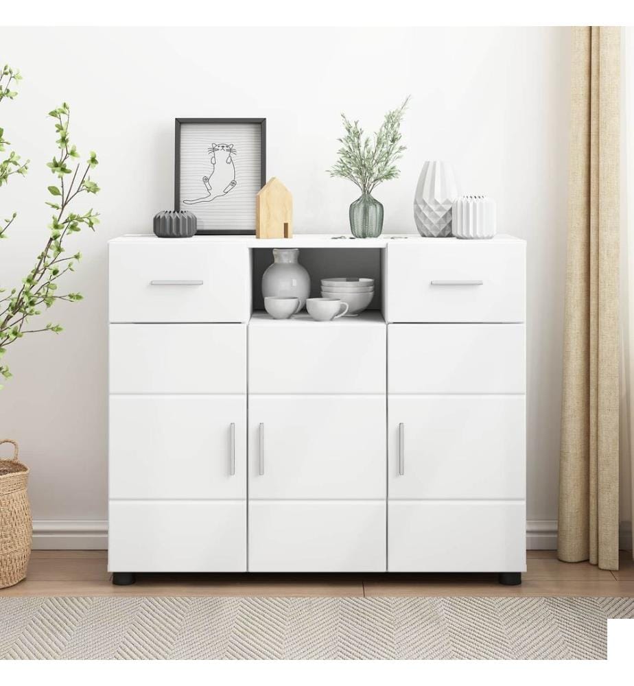 vidaXL Cabinet en Bois Blanc 88,5 x 30,5 x 73 cm Bois d'ingénierie