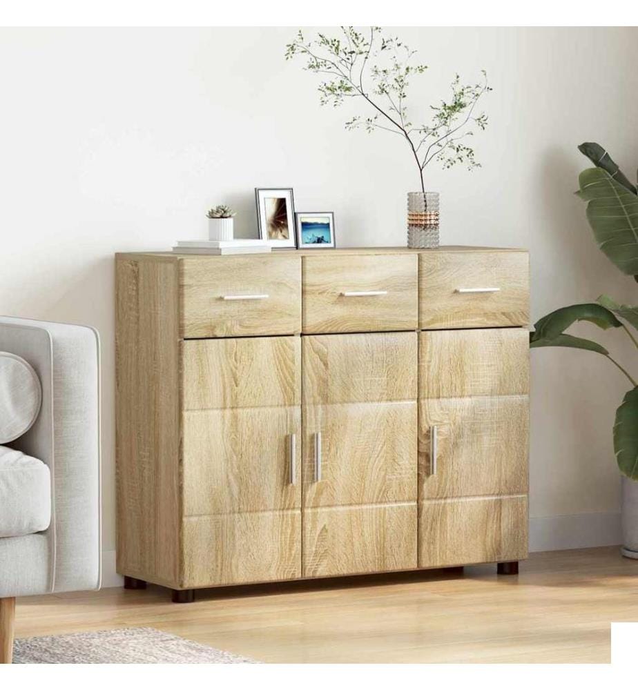 Buffet avec étagère FLORIN Chêne Sonoma 88,5 x 30,5 x 73 cm