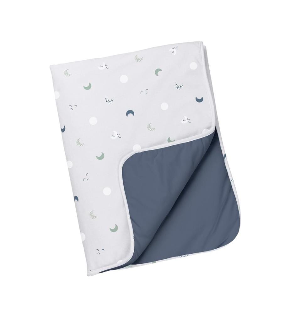 Couverture douce Moon bleu-gris, 75 x 100 cm