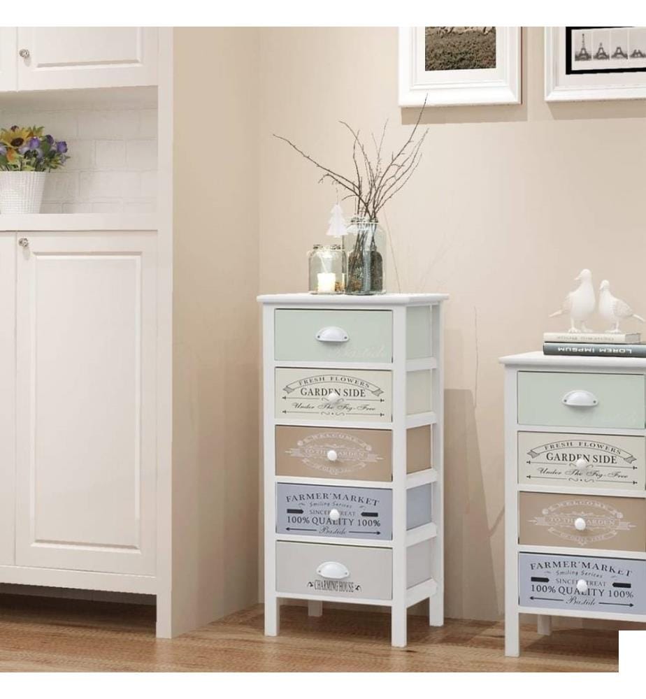 Armoire de rangement en style français 5 tiroirs Bois