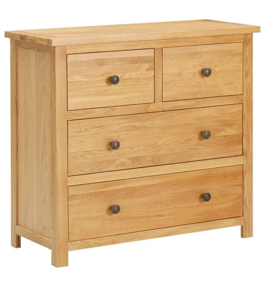 Commode 80x35x75 cm Bois de chêne massif