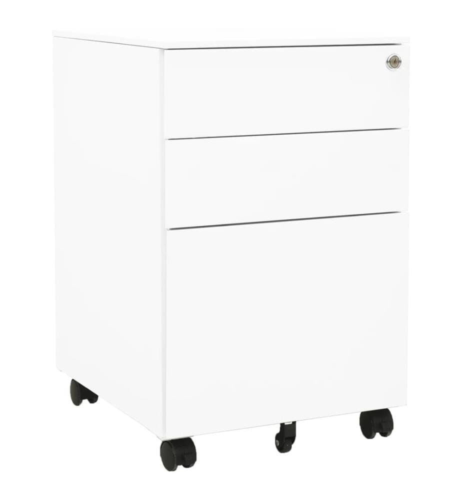 Classeur mobile Blanc 39x45x60 cm Acier