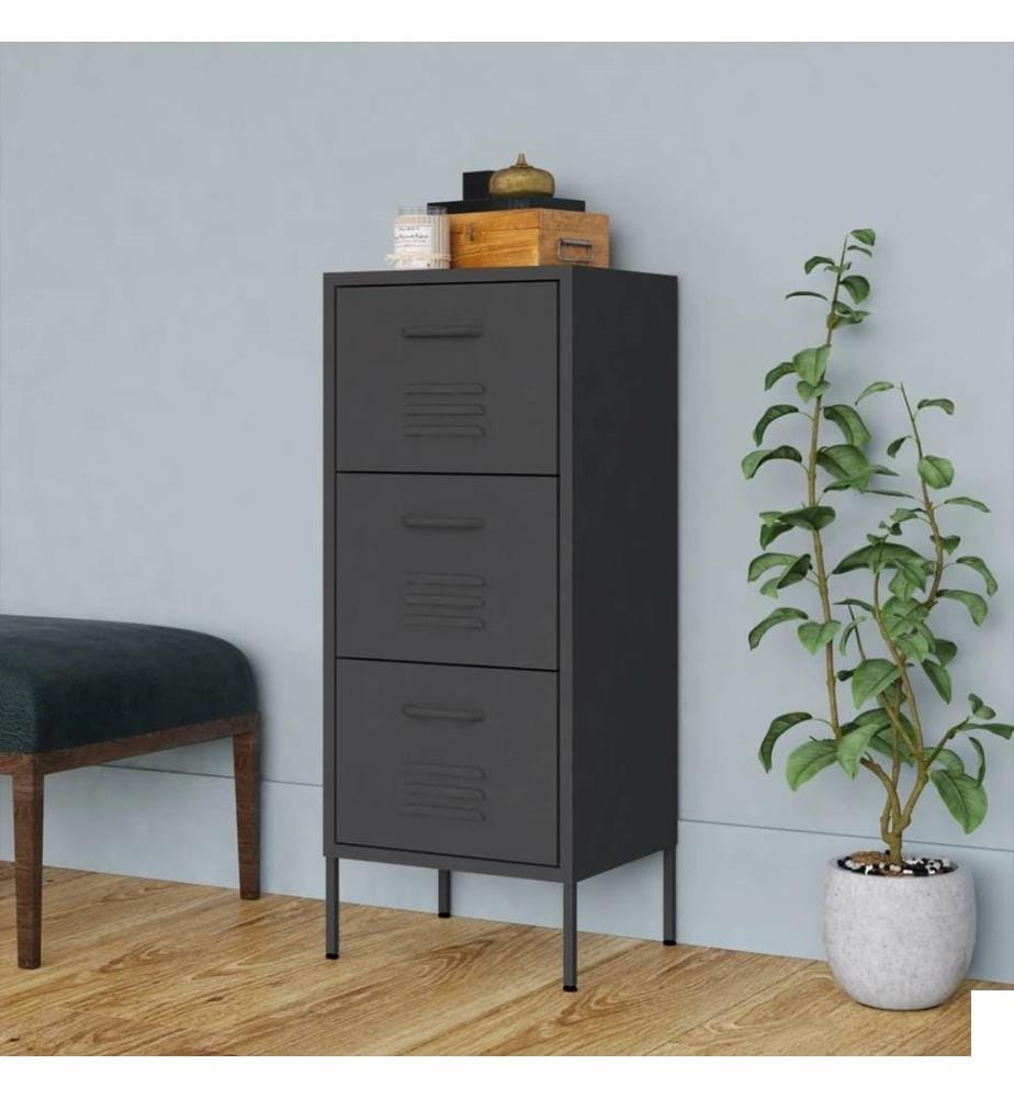 Armoire de rangement Anthracite 42,5x35x101,5 cm Acier