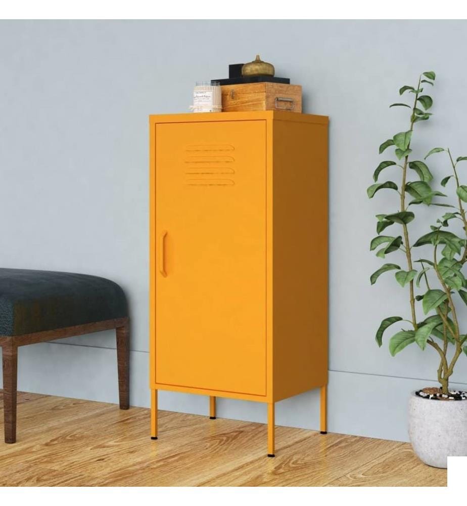 Armoire de rangement Jaune moutarde 42,5x35x101,5 cm Acier