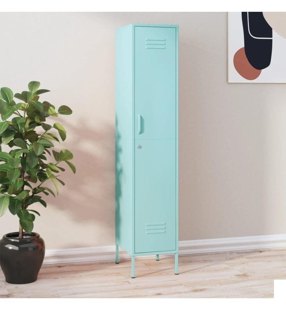 Armoire à casiers Vert menthe 35x46x180 cm Acier