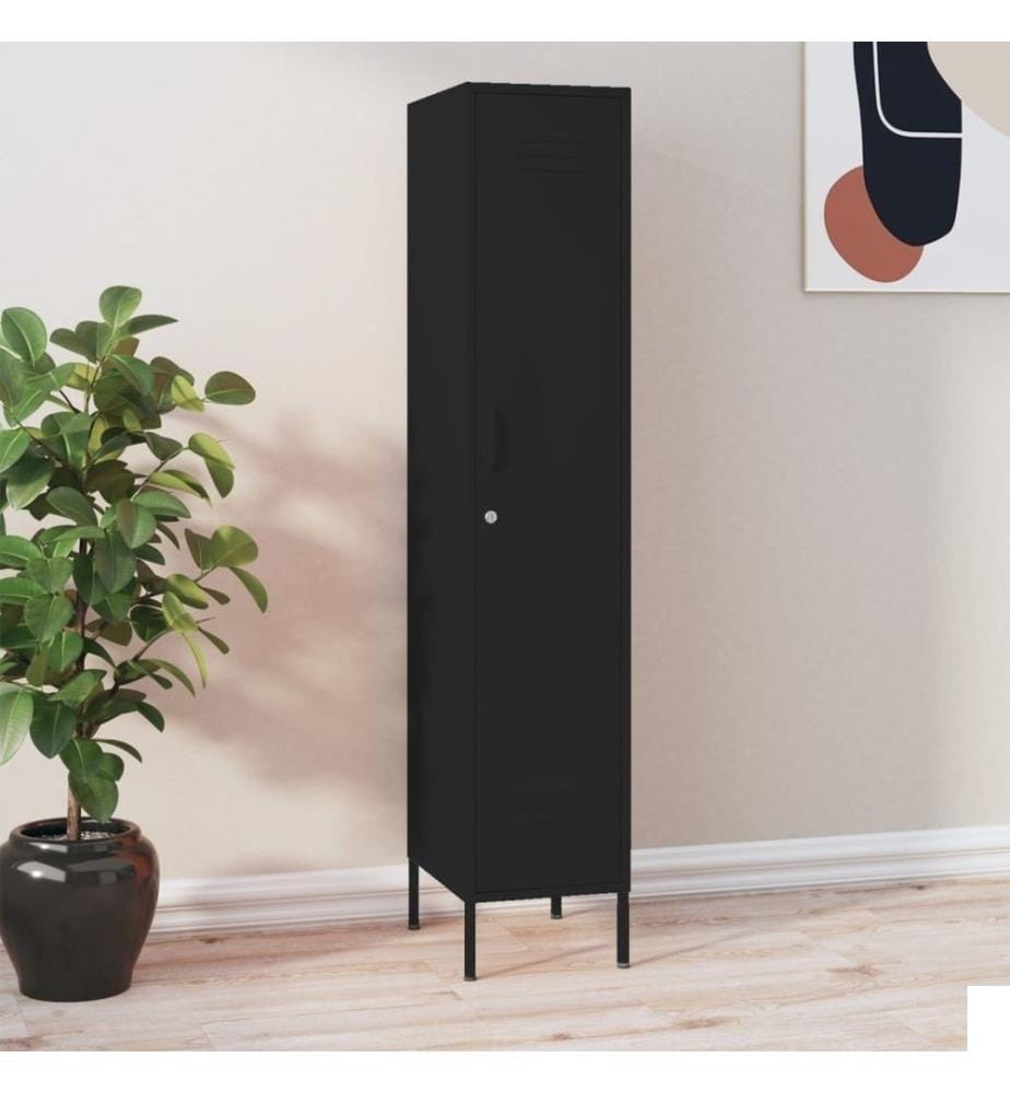 Armoire à casiers Noir 35x46x180 cm Acier