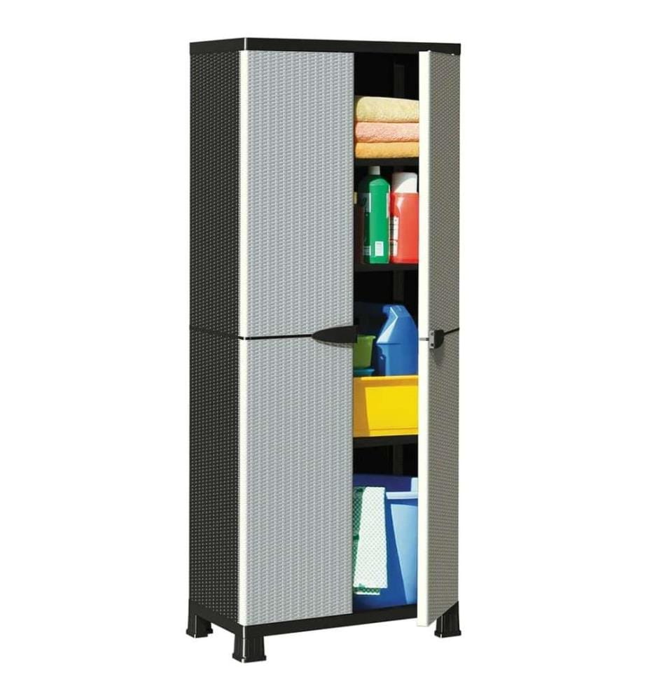 Armoire en plastique 68x39x171,5 cm Design de rotin