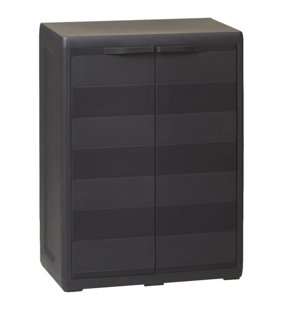 Armoire de rangement de jardin avec 1 étagère Noir