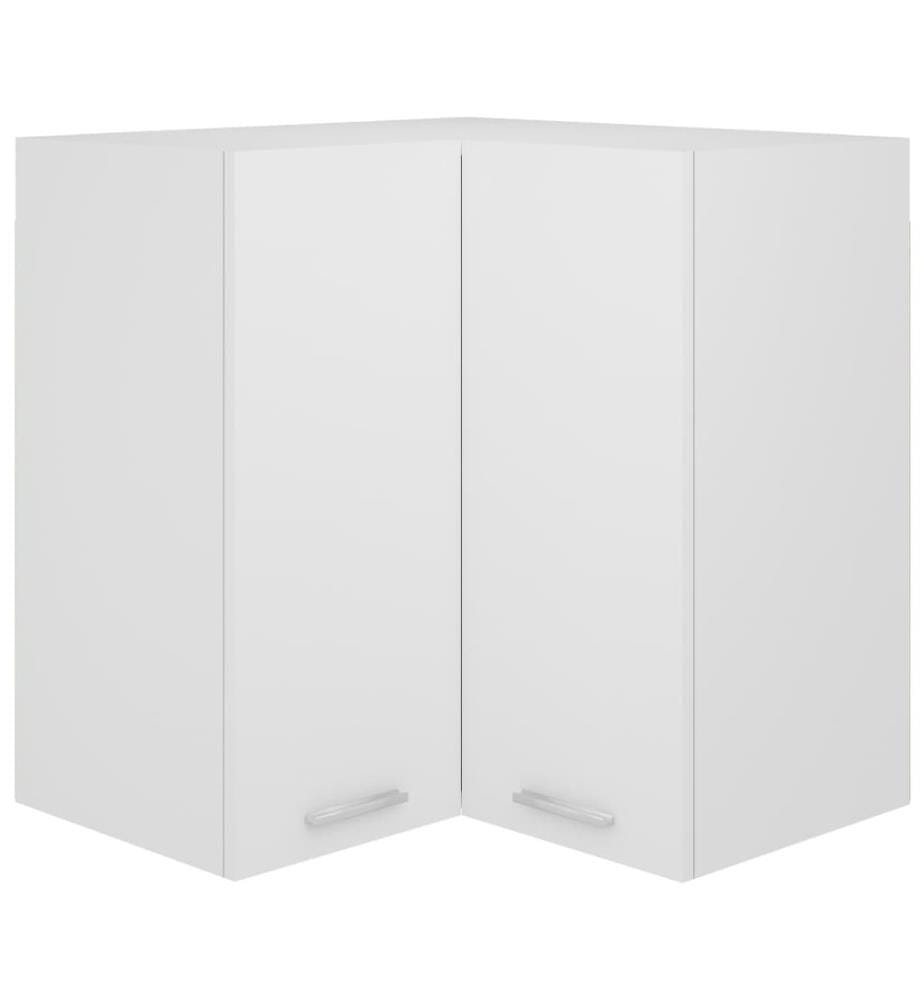 Armoire d'angle suspendue Blanc 57x57x60 cm Aggloméré