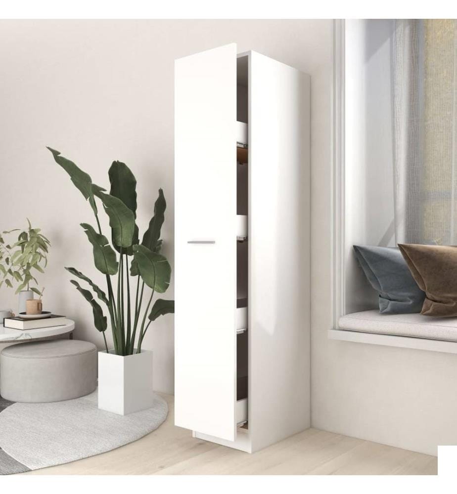 Armoire d'apothicaire Blanc 30x42,5x150 cm Aggloméré