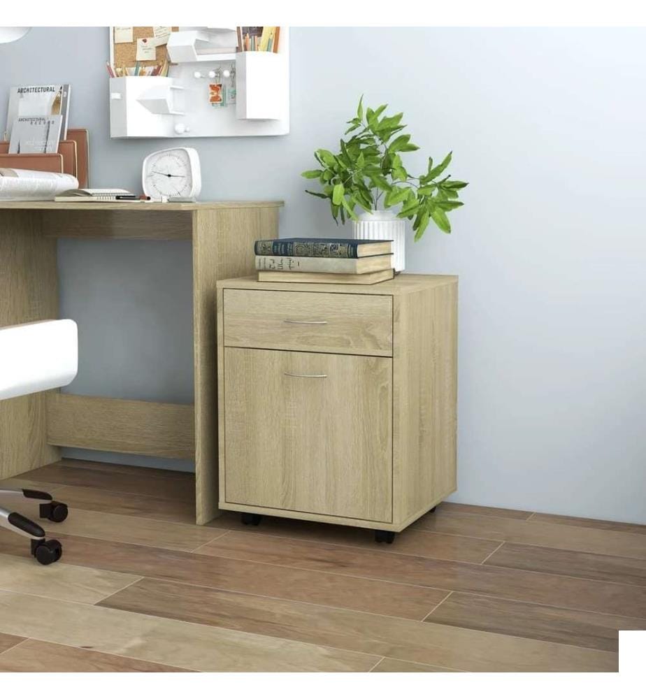 Armoire à roulettes Chêne sonoma 45x38x54 cm Aggloméré