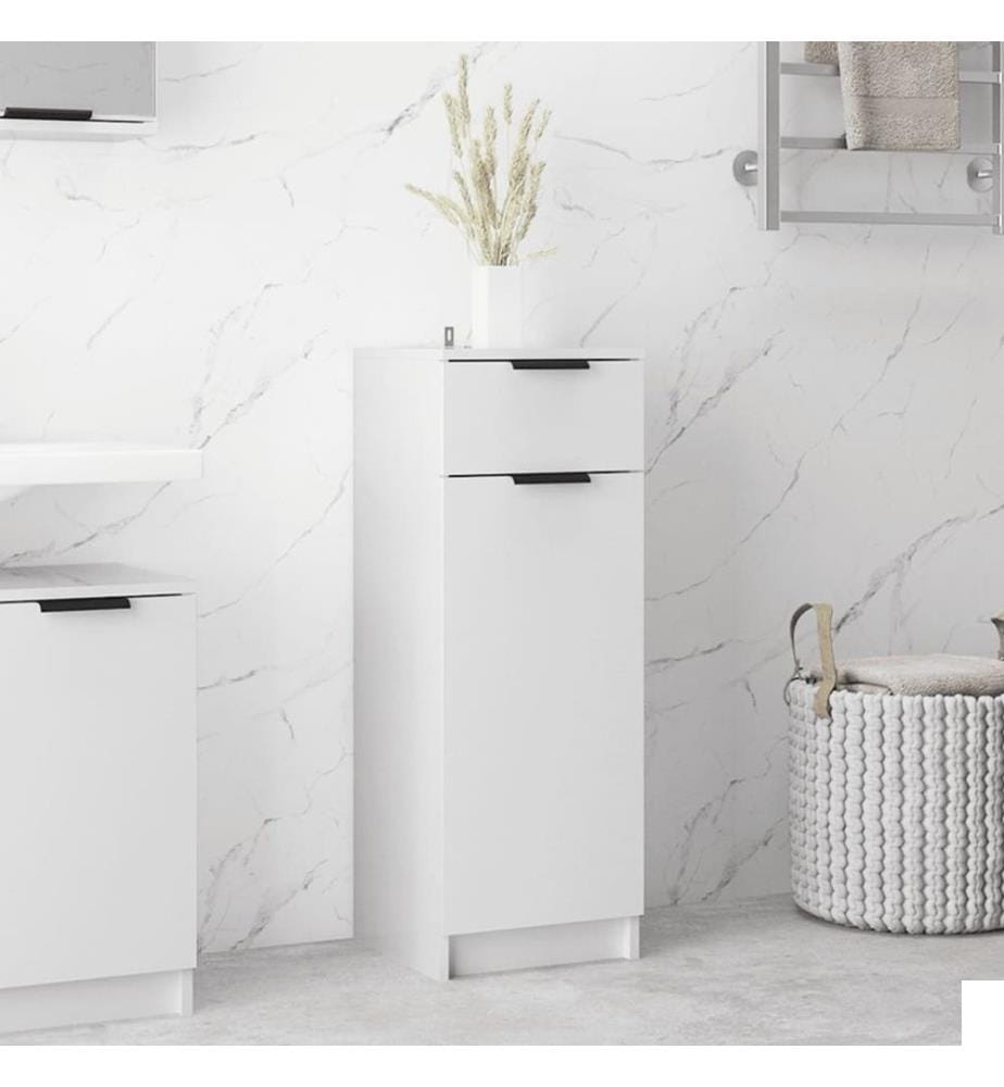 Armoire de salle de bain Blanc brillant 32x34x90 cm