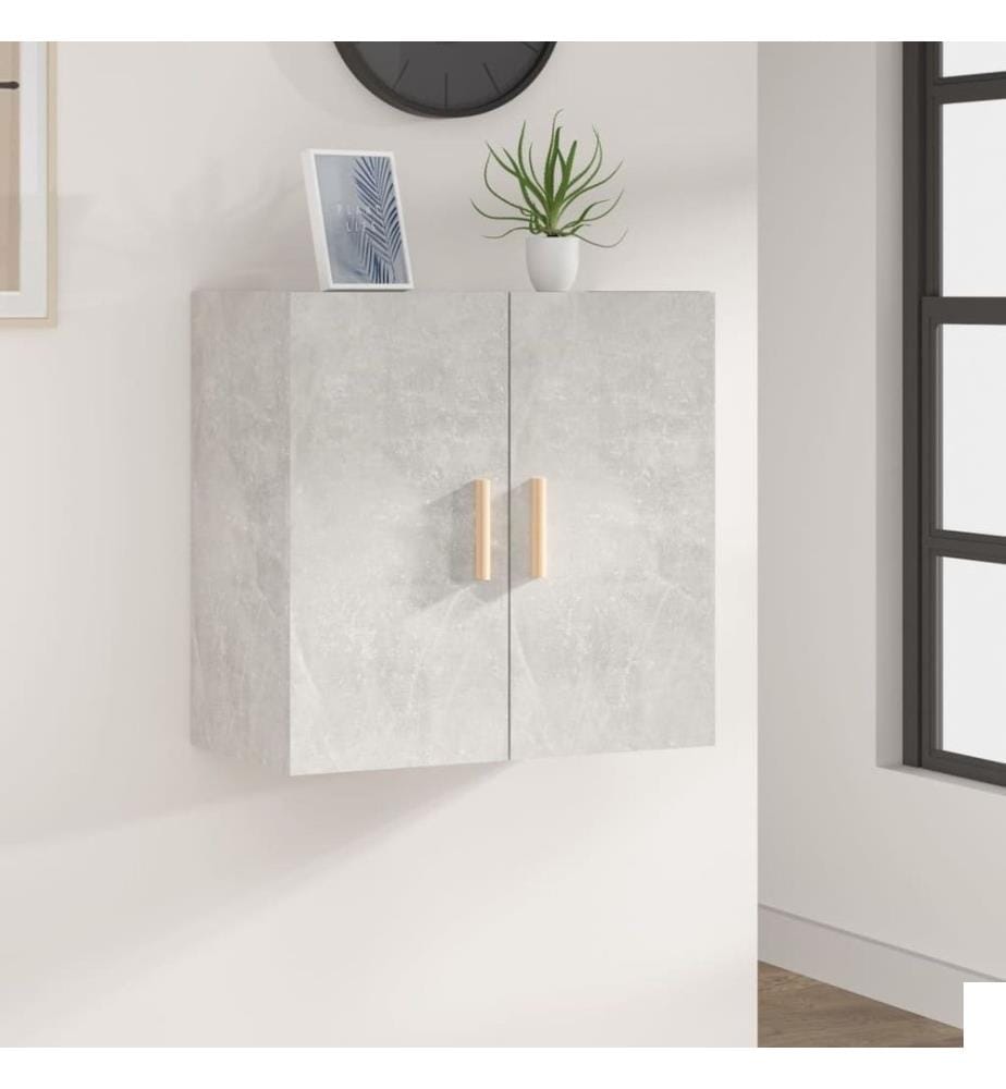 Armoire murale Gris béton 60x30x60 cm Bois d'ingénierie