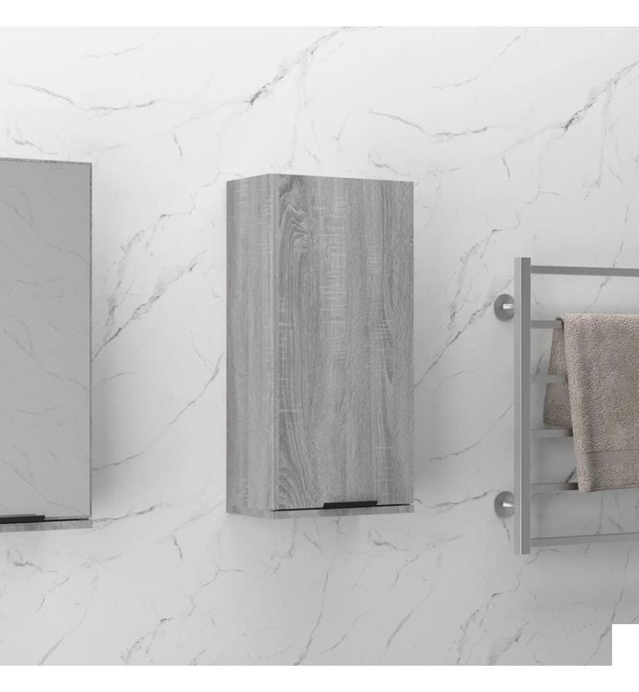 Armoire de salle de bain murale Sonoma gris 32x20x67 cm