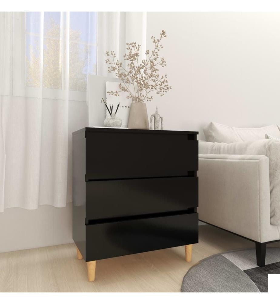 vidaXL Buffet Noir 60x35x69 cm Bois d'ingénierie