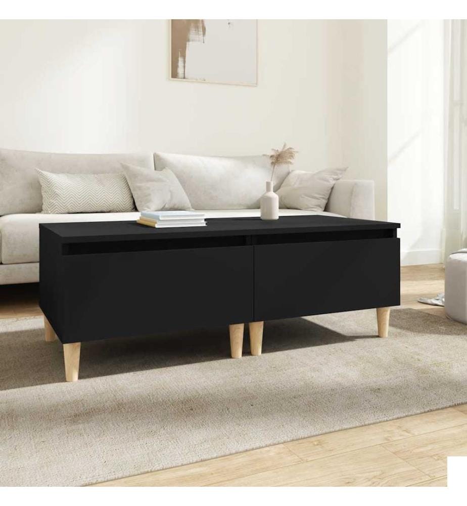 vidaXL Tables d'appoint 2 pcs Noir 50x46x35 cm Bois d'ingénierie