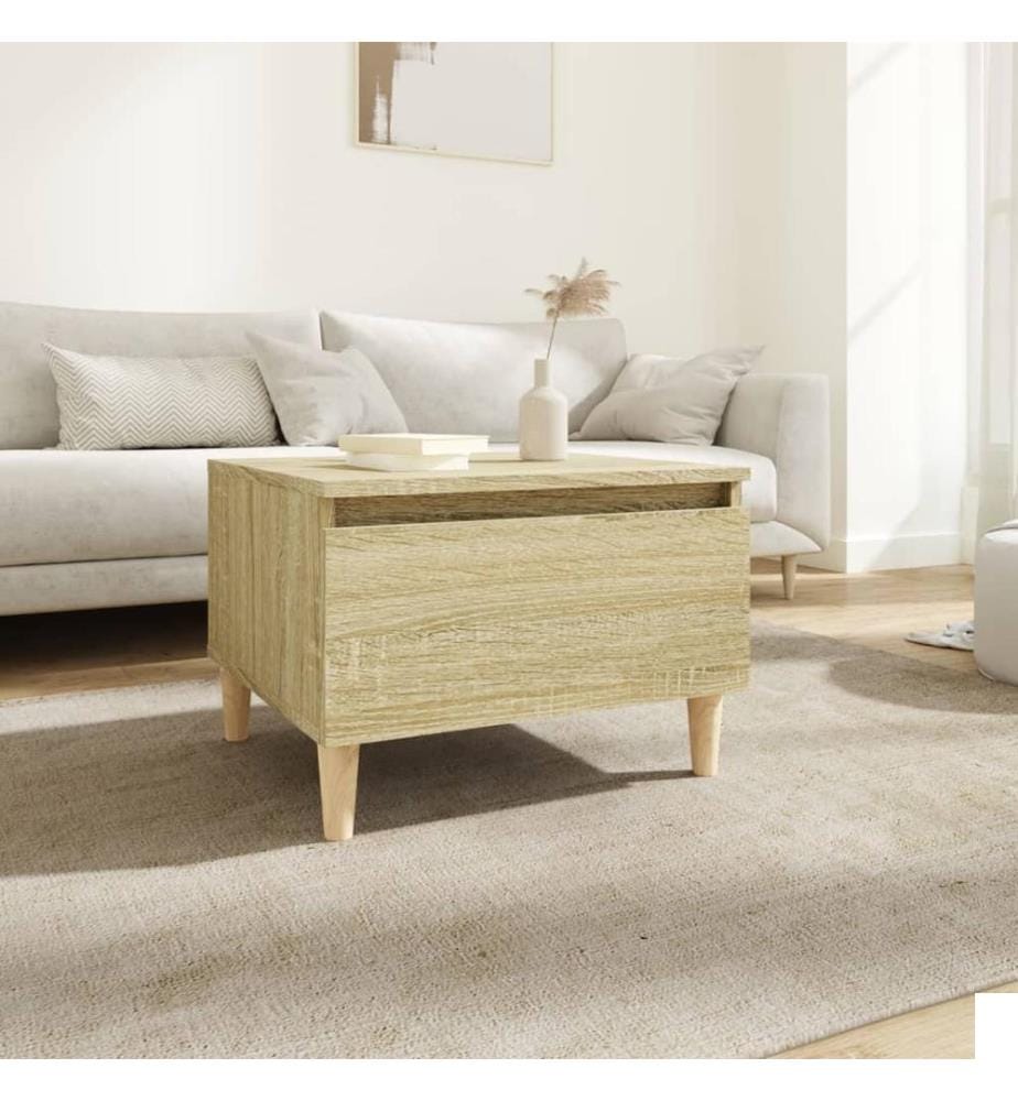 vidaXL Table d'appoint Chêne sonoma 50x46x35 cm Bois d'ingénierie