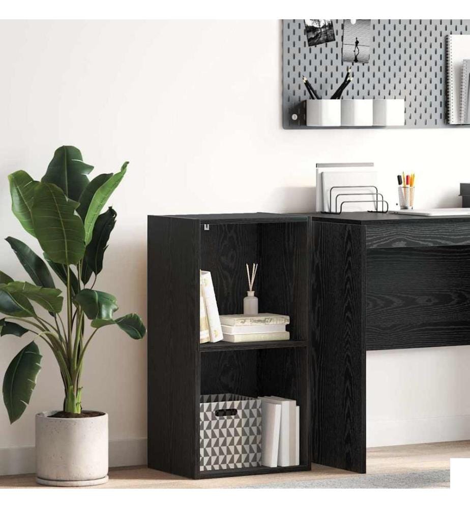 vidaXL Étagère Chêne noir 40 x 30 x 77 cm Bois d'ingénierie