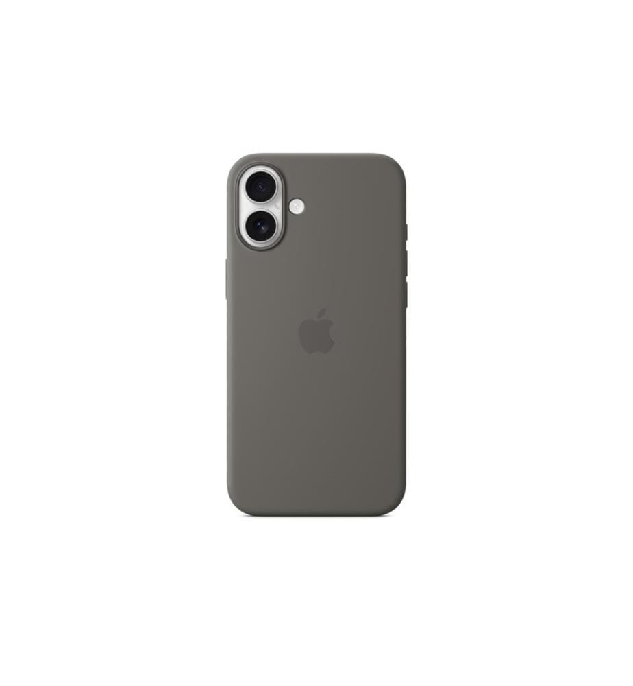 Coque en silicone Apple avec MagSafe iPhone 16 Plus Gris pierre