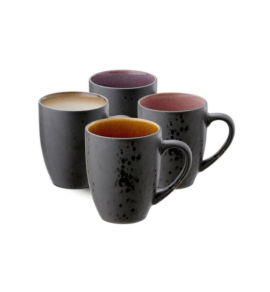 BITZ - Tasse à café 300 ml, 4 Pièce/s, Beige/Rose/Noir