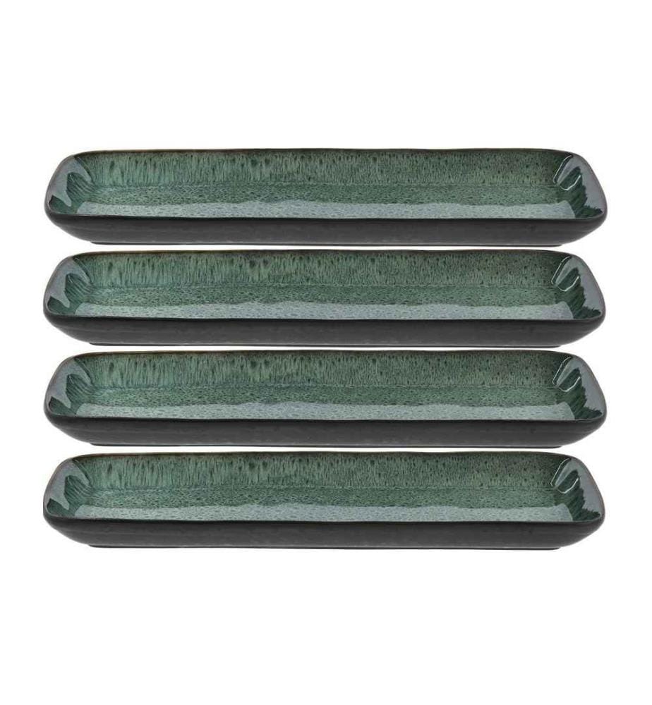 BITZ - Plateau de service 4 pièces, Noir/Vert