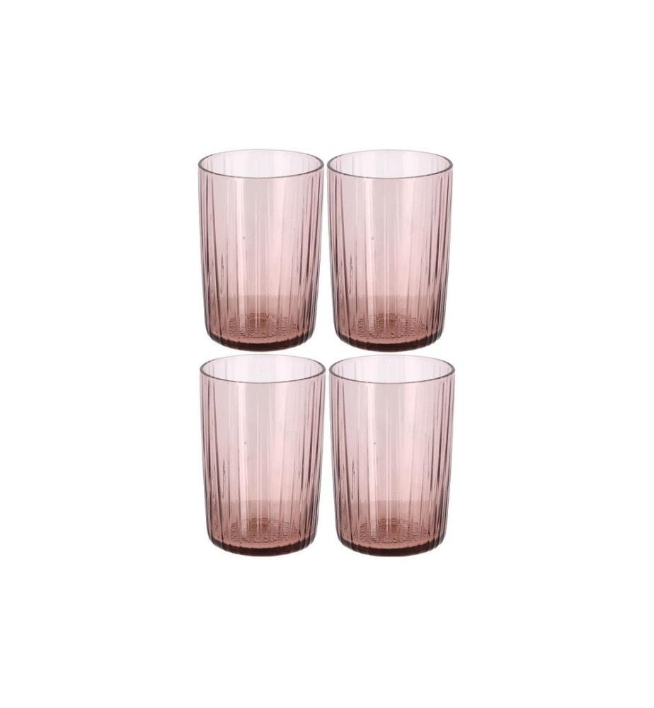 BITZ - Verre Kusintha 280 ml, 4 Pièce/s, rose clair