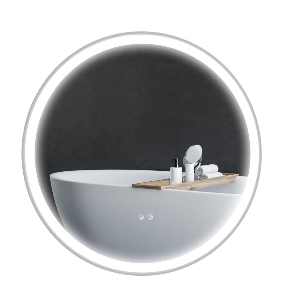 Miroir de salle de bain Miroir de salle de bain avec éclairage LED Ø60 cm