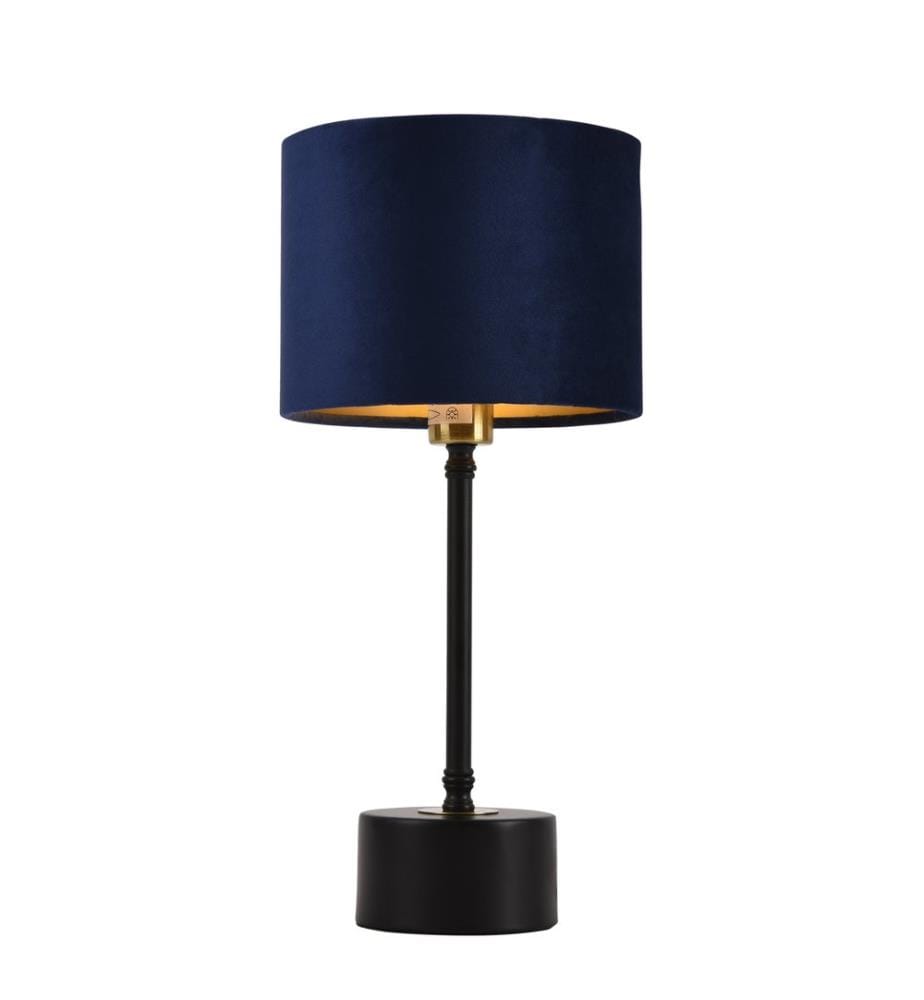 Lampe de table Deventer Bleu 1xE14 Lampe de chevet