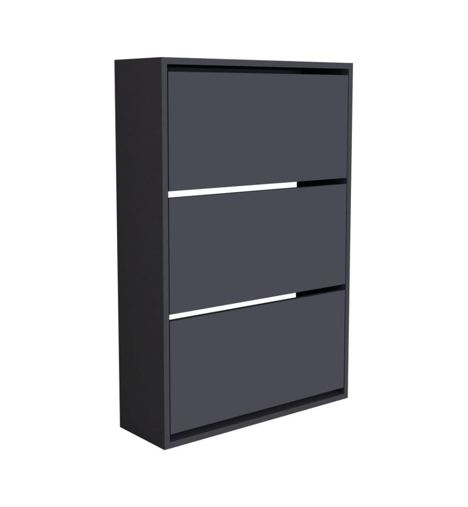 Armoire à chaussures Aurskog 110x73.5x24 cm Anthracite