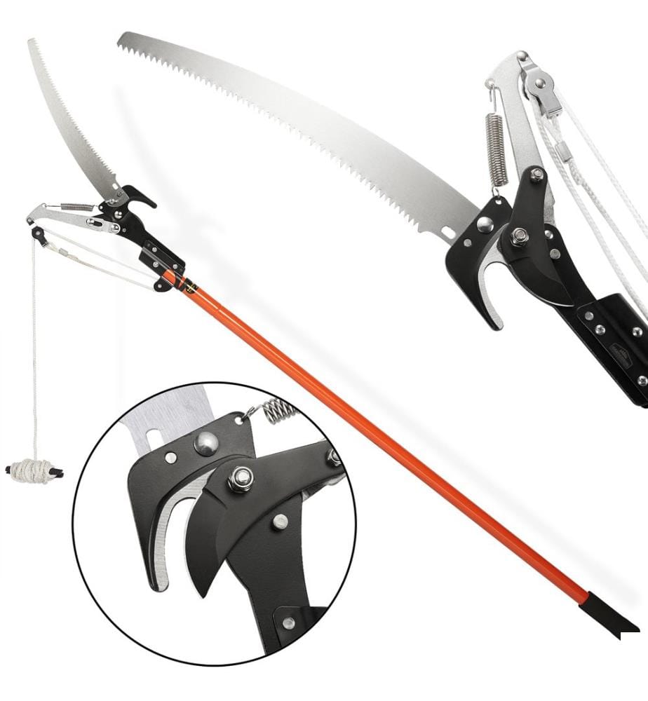 Scie télescopique pour branches avec sécateur - 260 cm