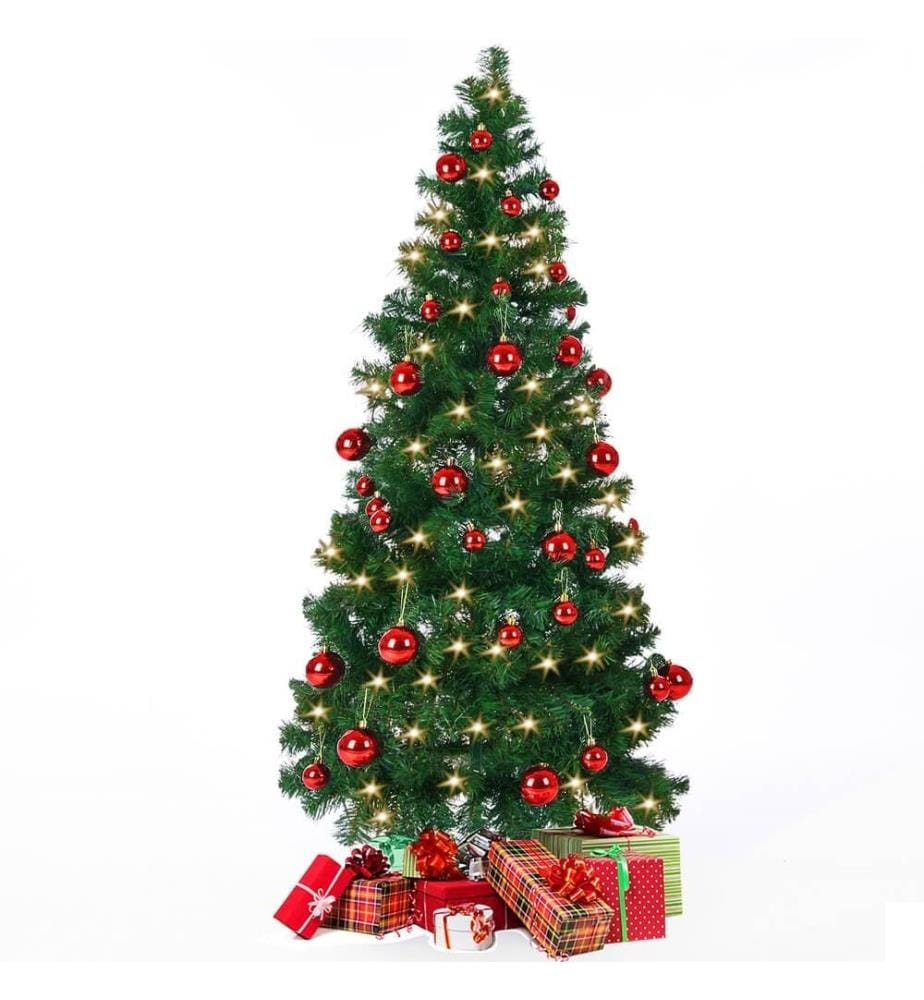 Sapin de Noël pliable de 150 cm, décorations comprises