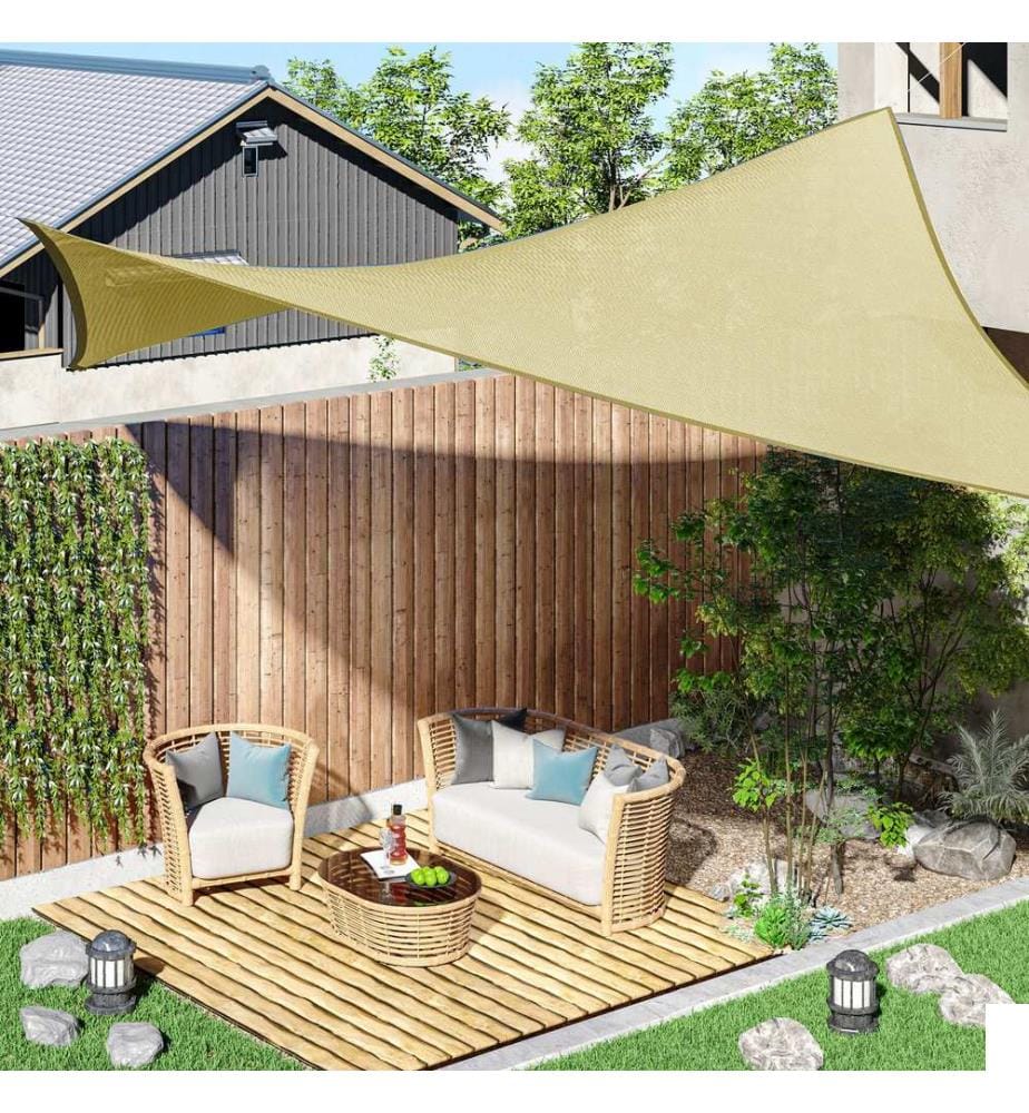 Tente pare-soleil rectangulaire 3 x 4 m, 185 g/m², HDPE gris