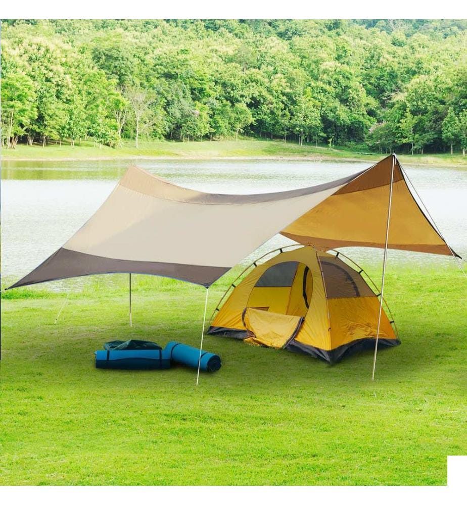 Tente-tente 550 x 560 cm - Bâche de protection solaire en polyester