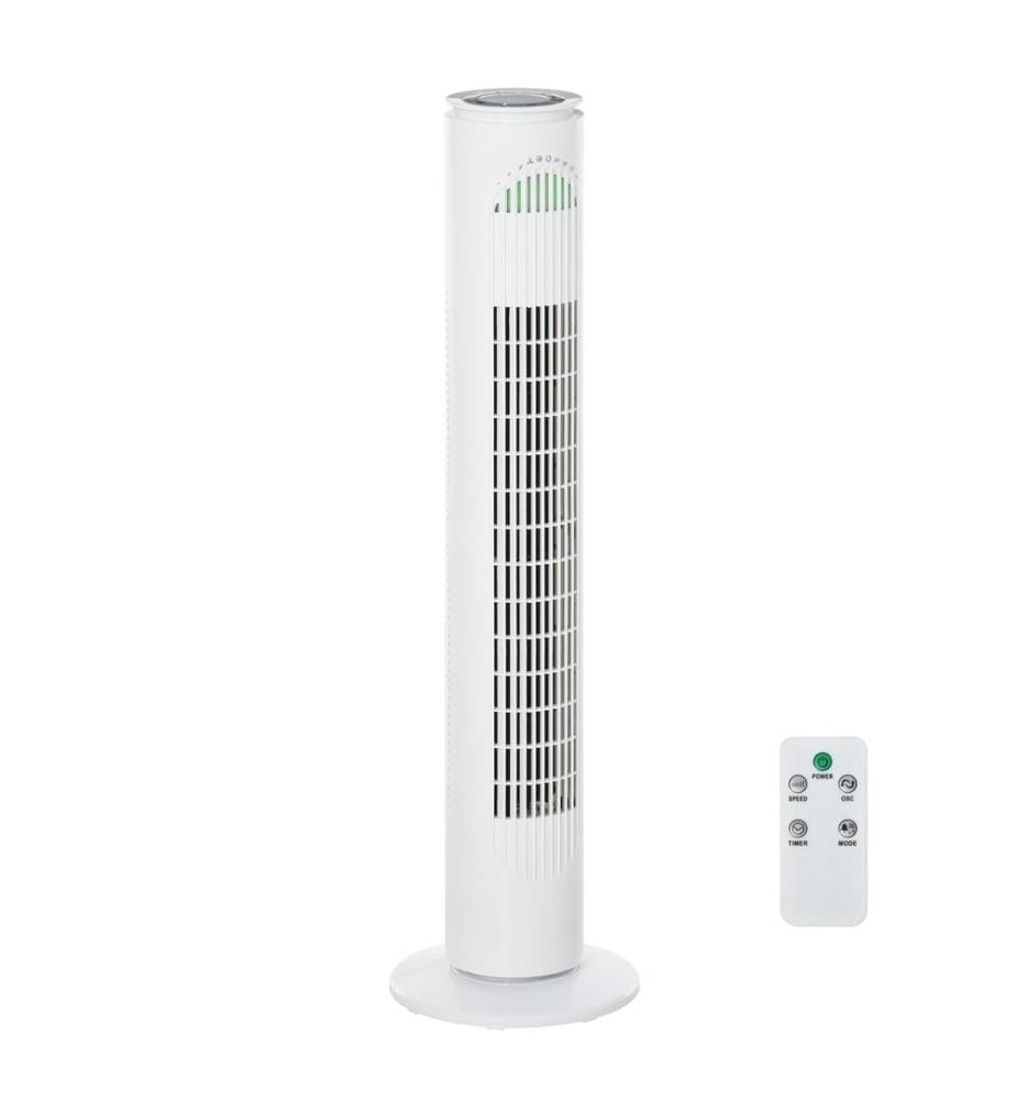 Ventilateur sur pied, ventilateur colonne, oscillation à 70°, 77 cm