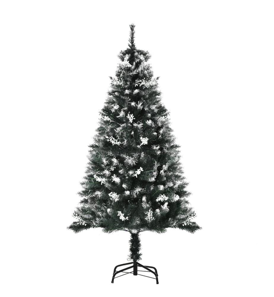 Sapin de Noël enneigé, vert foncé, 150 cm