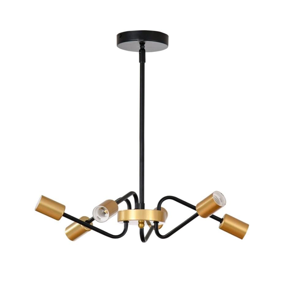 Suspension à 6 ampoules, réglable en hauteur, plafonnier de style industriel, douille E27