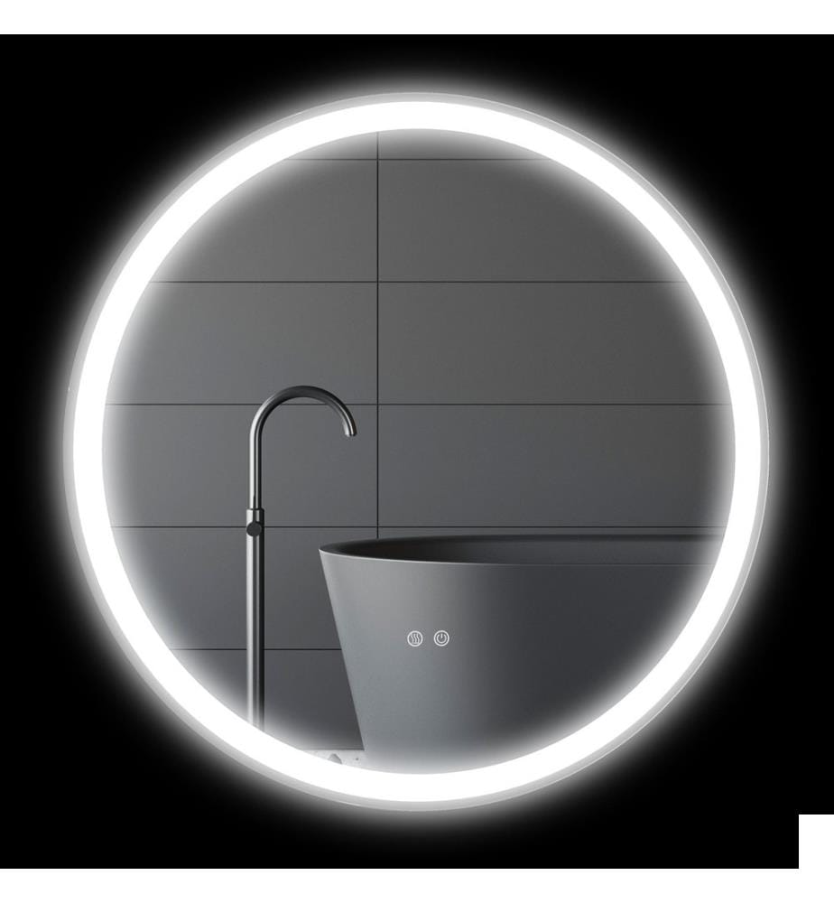 Miroir de salle de bain « Badezi » avec éclairage LED, Ø 80 cm