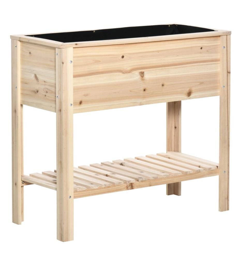 Jardinière surélevée en bois 90 x 40 x 81 cm