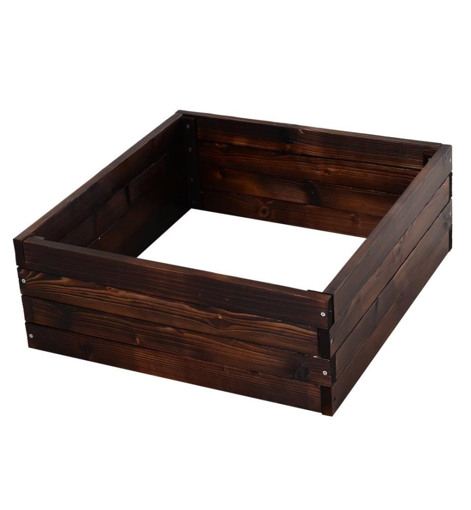Jardinière surélevée en bois massif pour herbes aromatiques, 60 x 60 x 23 cm