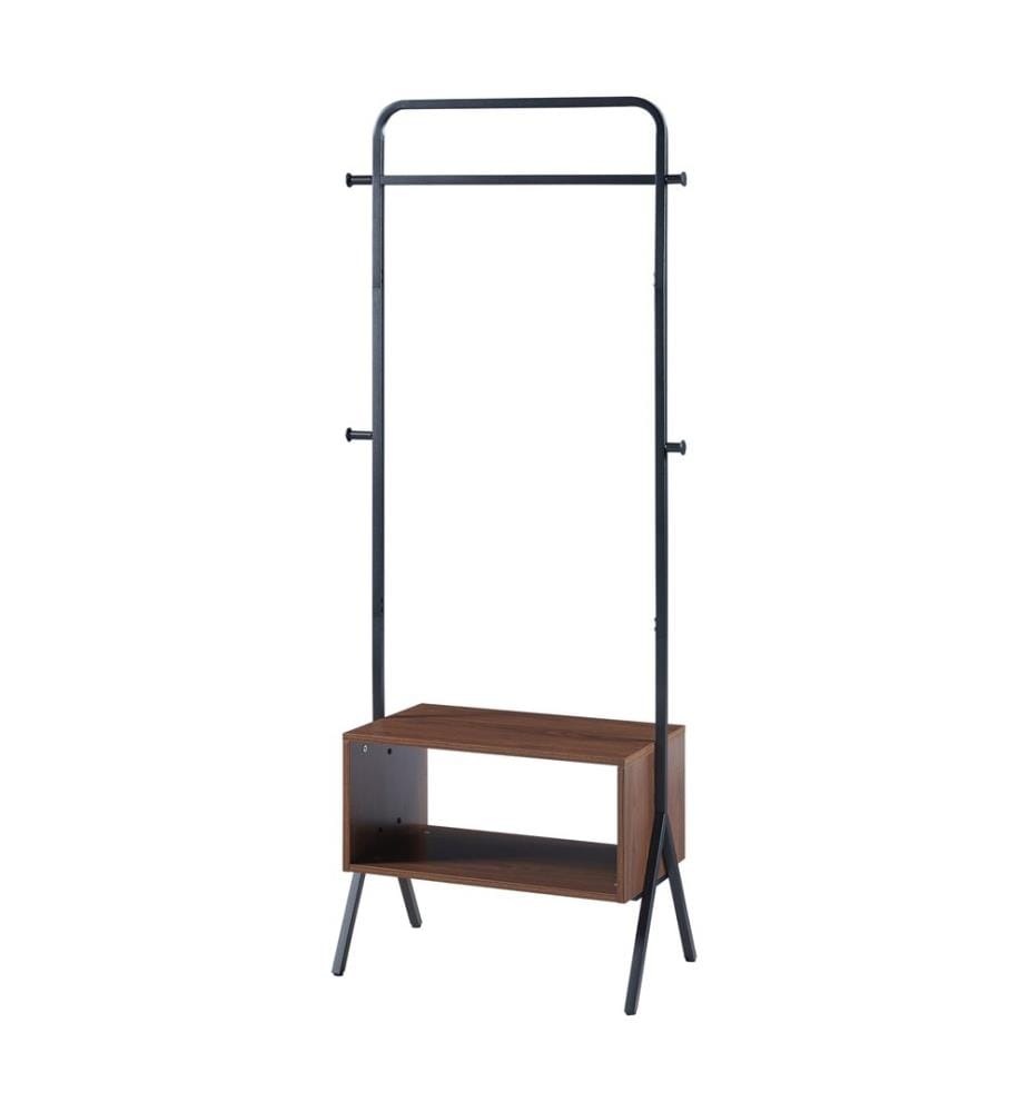 Portemanteau 180 x 74 x 42 cm, noir et noyer