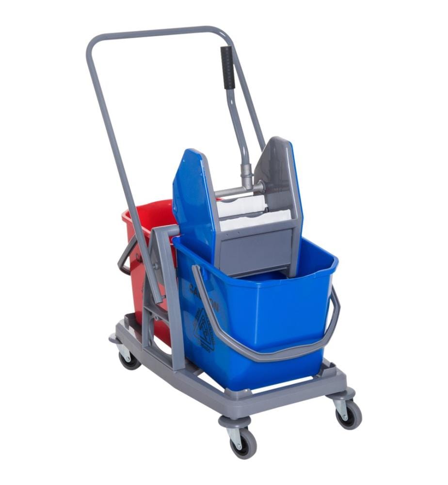 Chariot de nettoyage avec 2 seaux, chariot modulaire