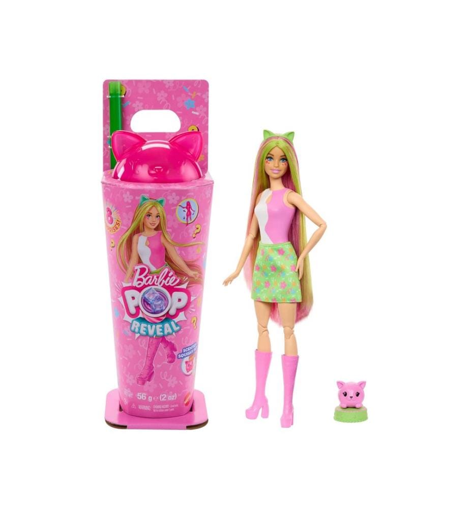 Poupée Pop Reveal Série Shakes avec chaton - Rose