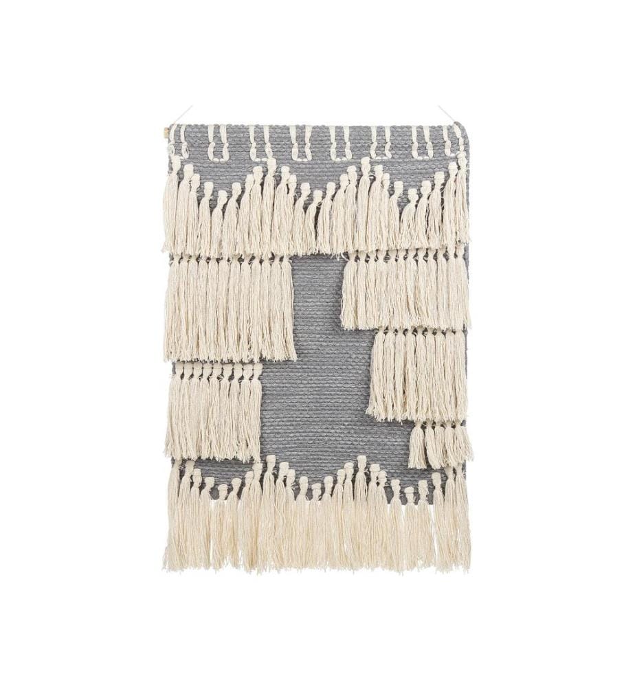 Suspension murale en tissu MAHRI Coton 106 cm Gris
