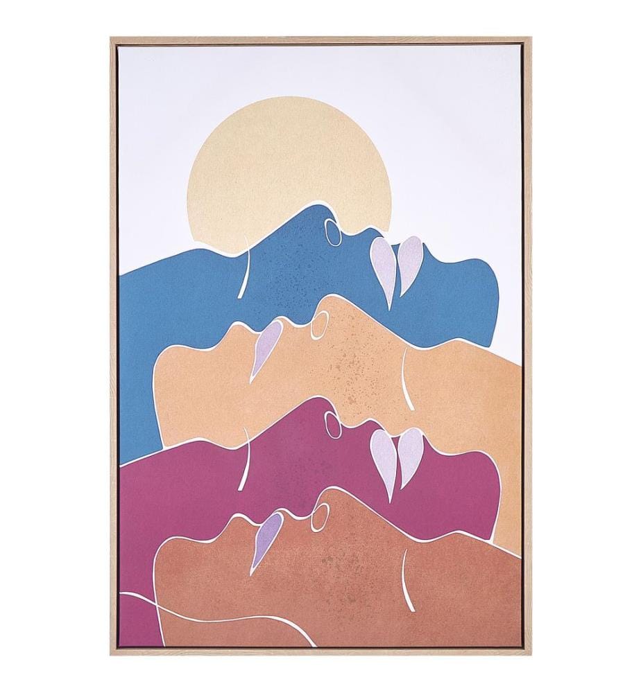 Imprimé sur toile FASANO Motif féminin 63 x 93 cm Multicolore