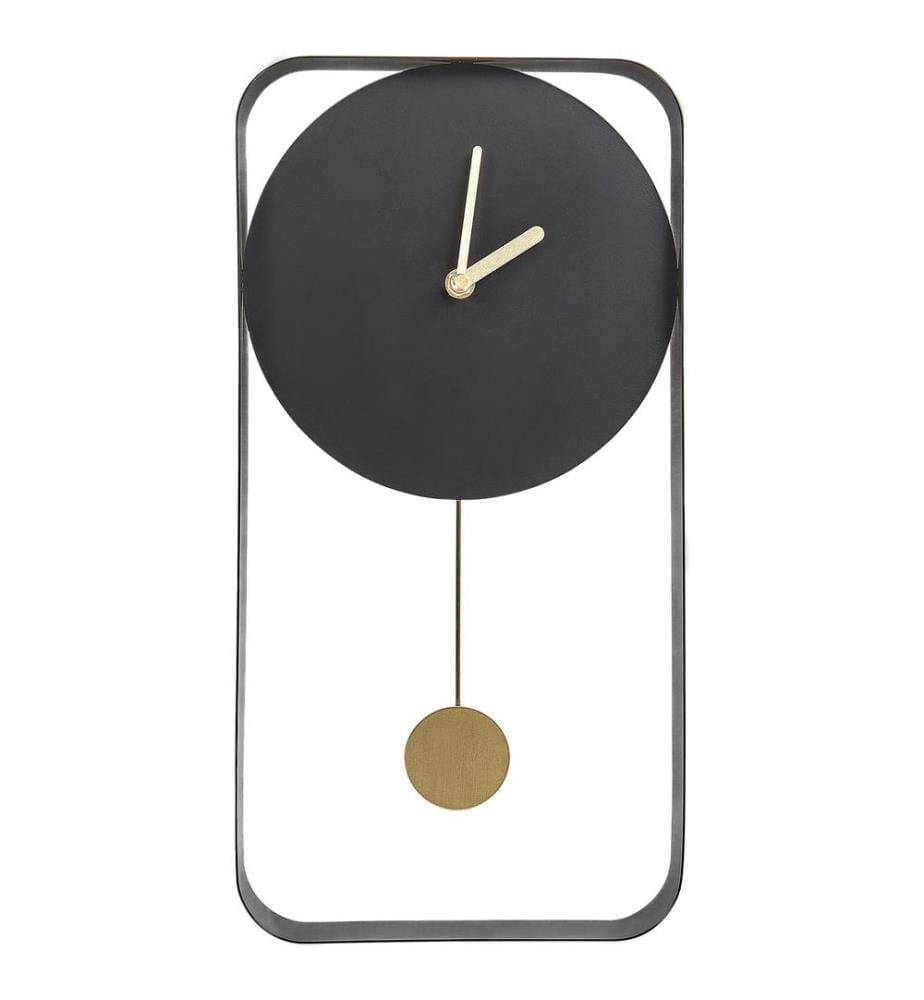Horloge murale SERVOZ 21 cm Métal Noir